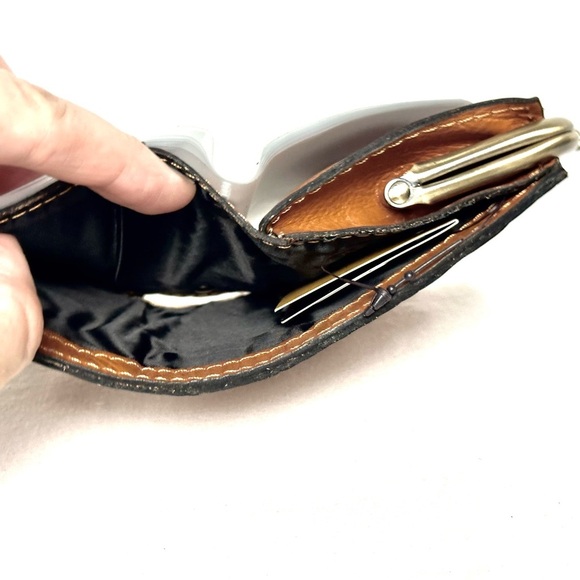 Patricia Nash Casella Embossed Leather Wallet In Cognac Brown - Picture 12 of 16